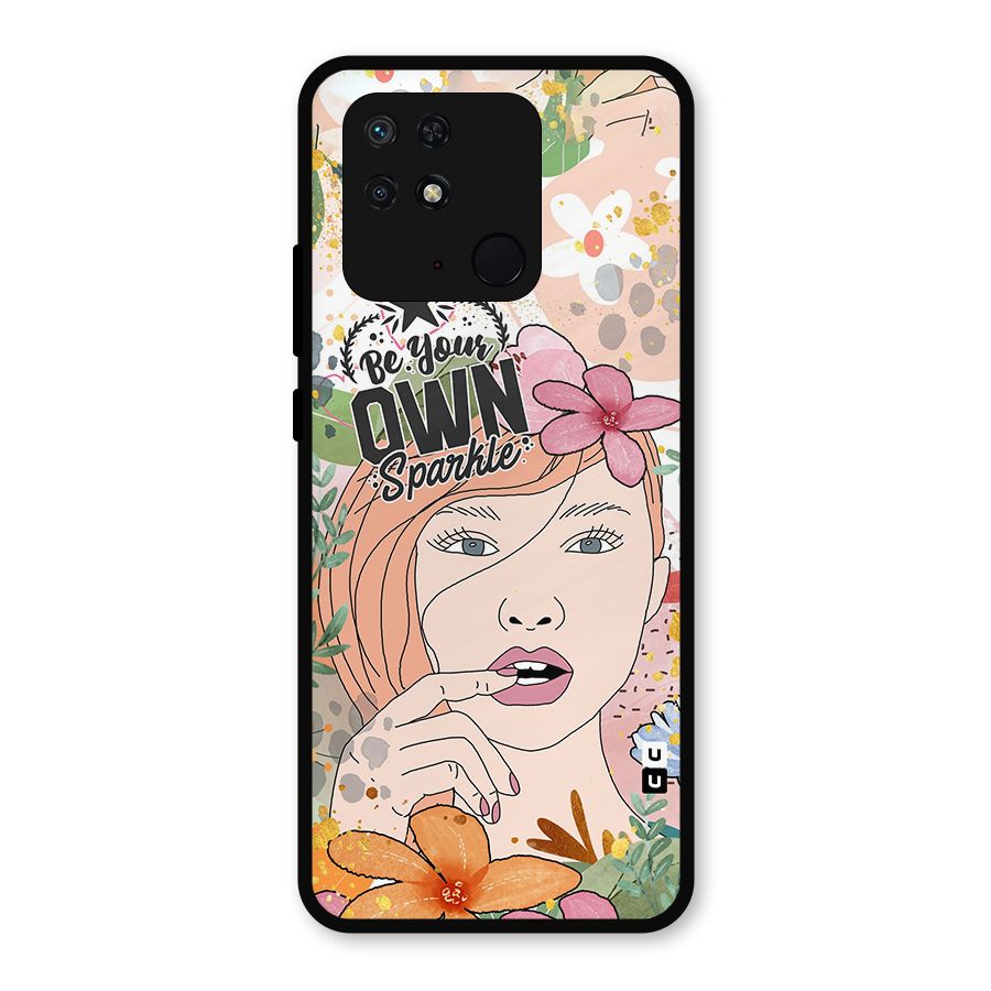 Be Your Own Sparkle Metal Back Case for Redmi 10 Power