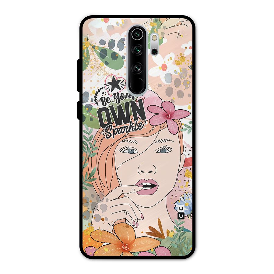 Be Your Own Sparkle Metal Back Case for Redmi Note 8 Pro