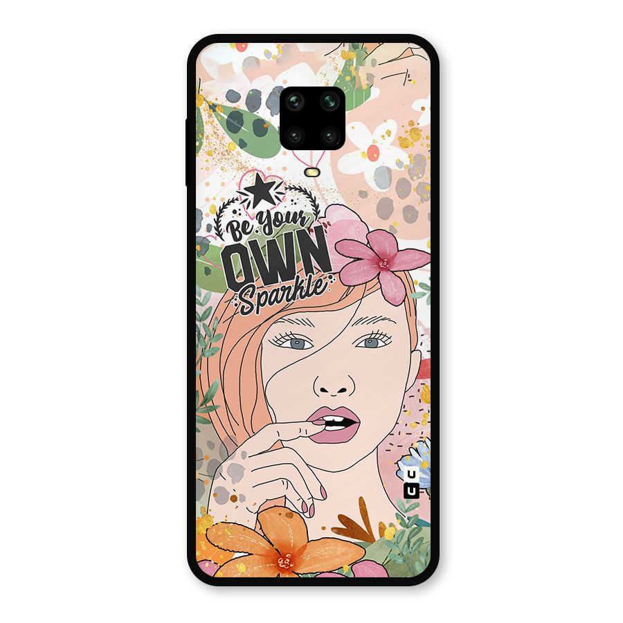 Be Your Own Sparkle Metal Back Case for Redmi Note 9 Pro Max