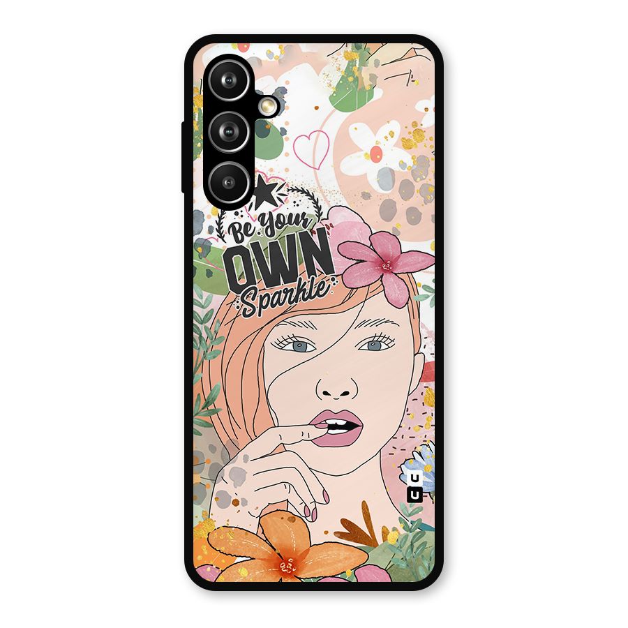Be Your Own Sparkle Metal Back Case for Samsung Galaxy M54