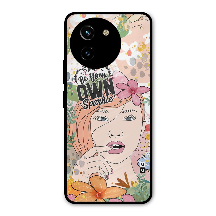 Be Your Own Sparkle Metal Back Case for Vivo T3x