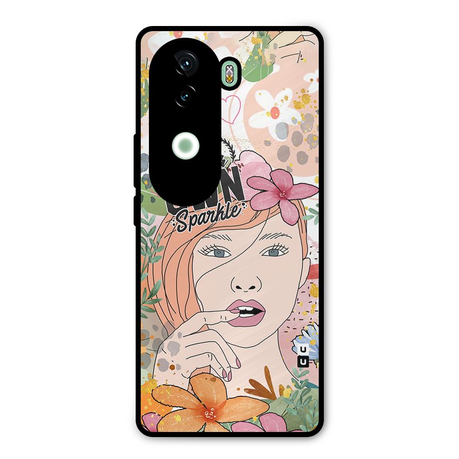 Be Your Own Sparkle Metal Back Case for Vivo V40e