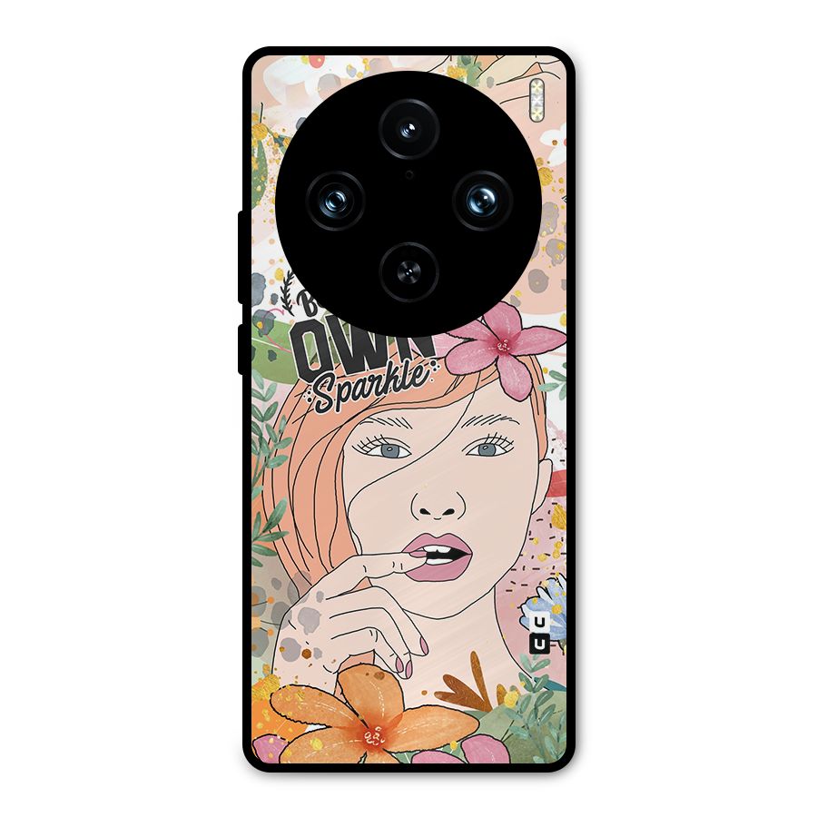 Be Your Own Sparkle Metal Back Case for Vivo X100 Pro