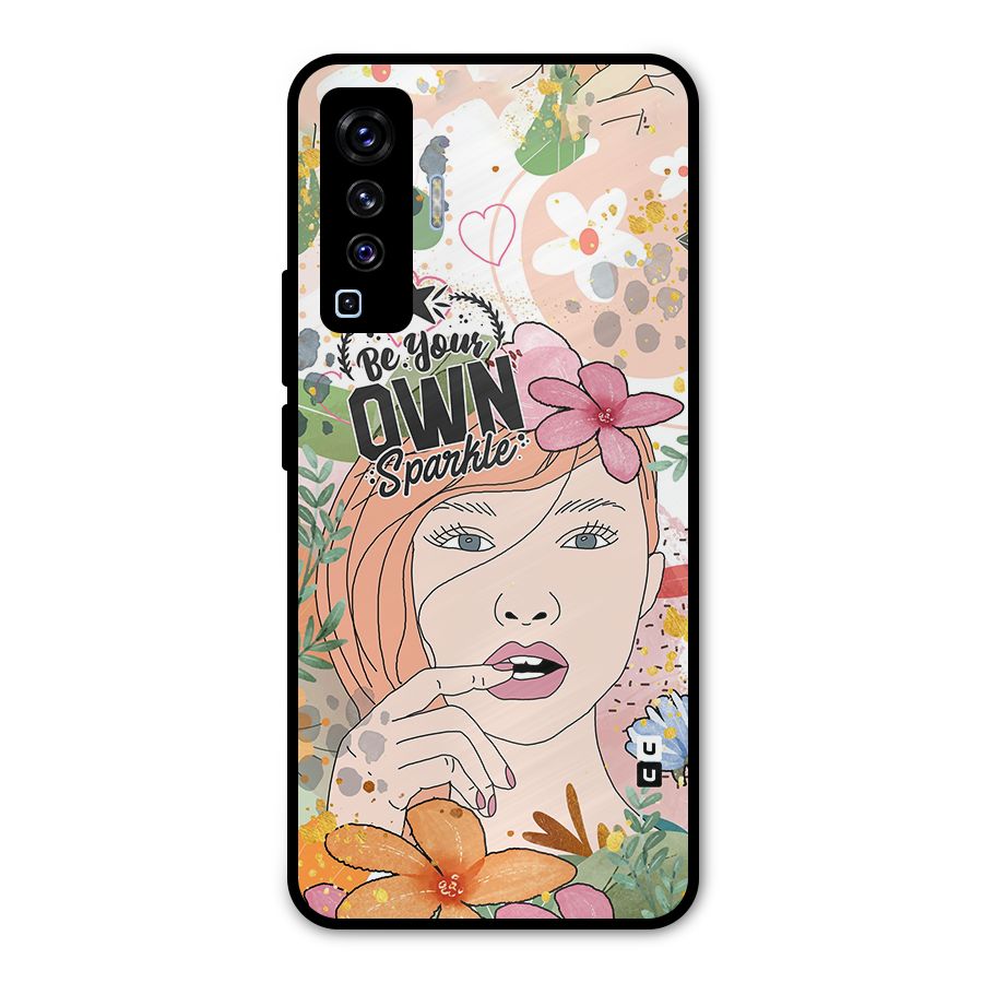 Be Your Own Sparkle Metal Back Case for Vivo X50