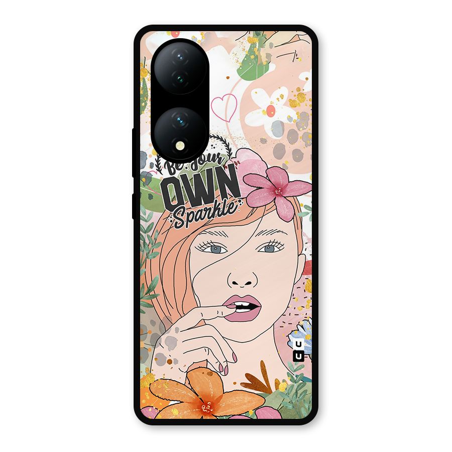 Be Your Own Sparkle Metal Back Case for Vivo Y100a