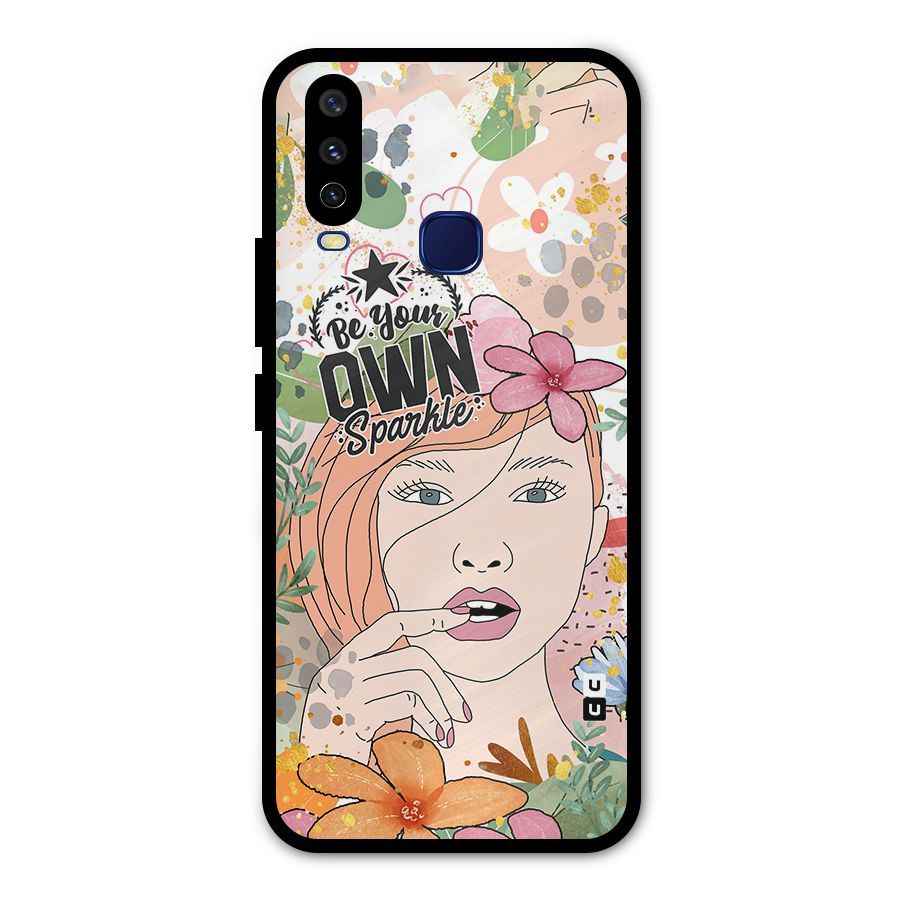 Be Your Own Sparkle Metal Back Case for Vivo Y15