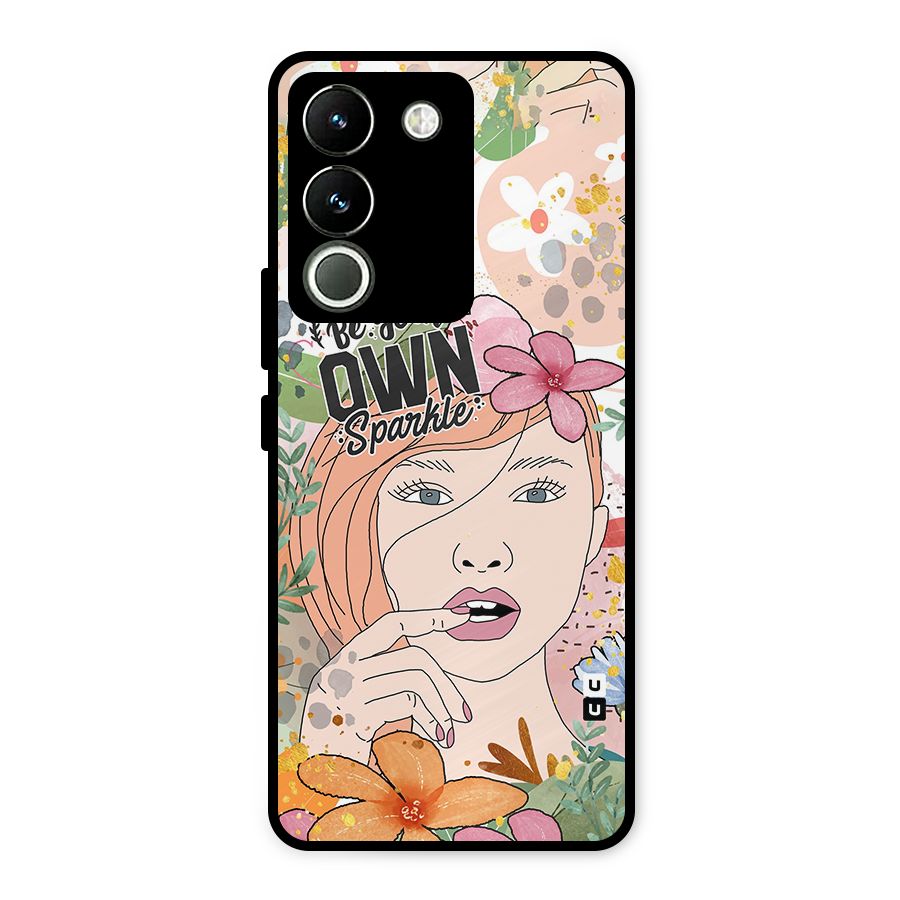 Be Your Own Sparkle Metal Back Case for Vivo Y200