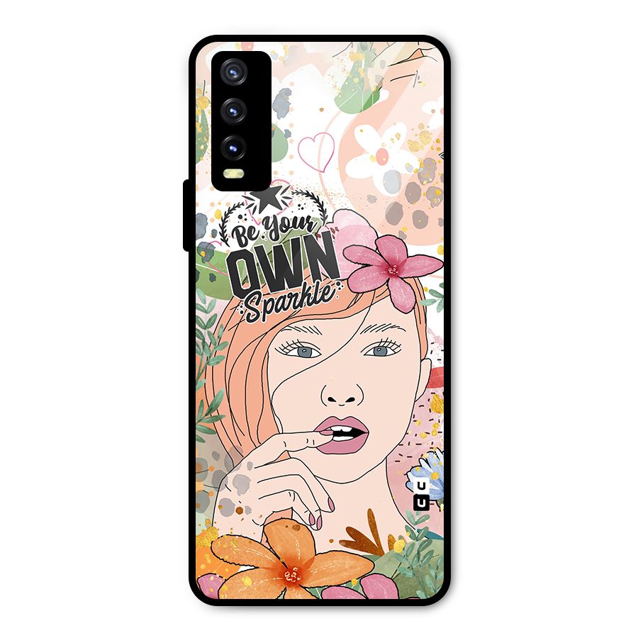 Be Your Own Sparkle Metal Back Case for Vivo Y20t