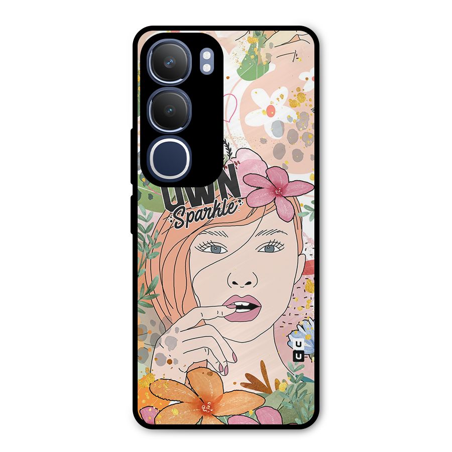 Be Your Own Sparkle Metal Back Case for Vivo Y29