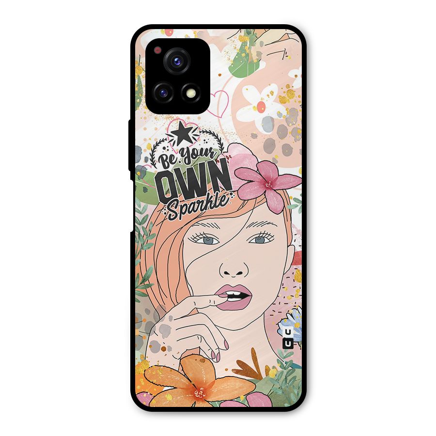 Be Your Own Sparkle Metal Back Case for Vivo Y72 5G