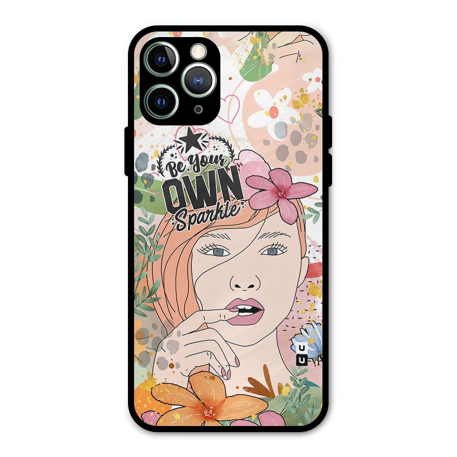 Be Your Own Sparkle Metal Back Case for iPhone 11 Pro Max