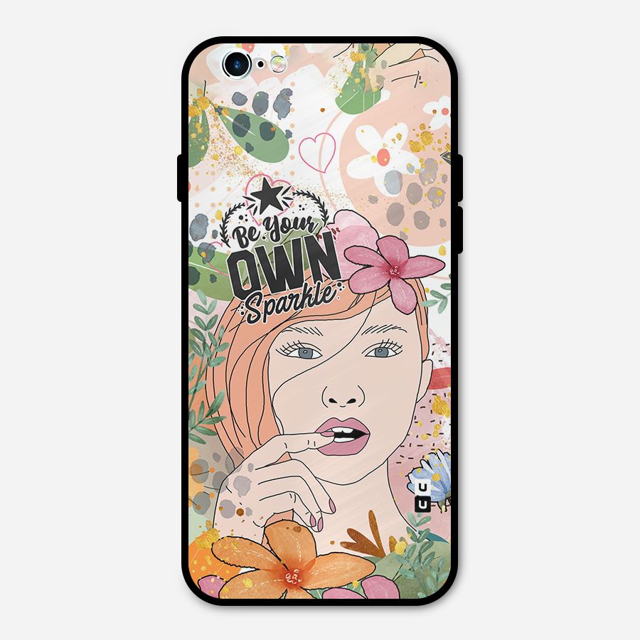 Be Your Own Sparkle Metal Back Case for iPhone 6 6s