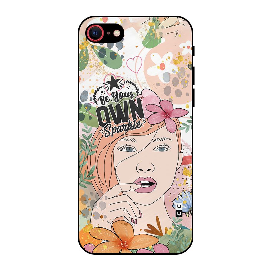 Be Your Own Sparkle Metal Back Case for iPhone 7