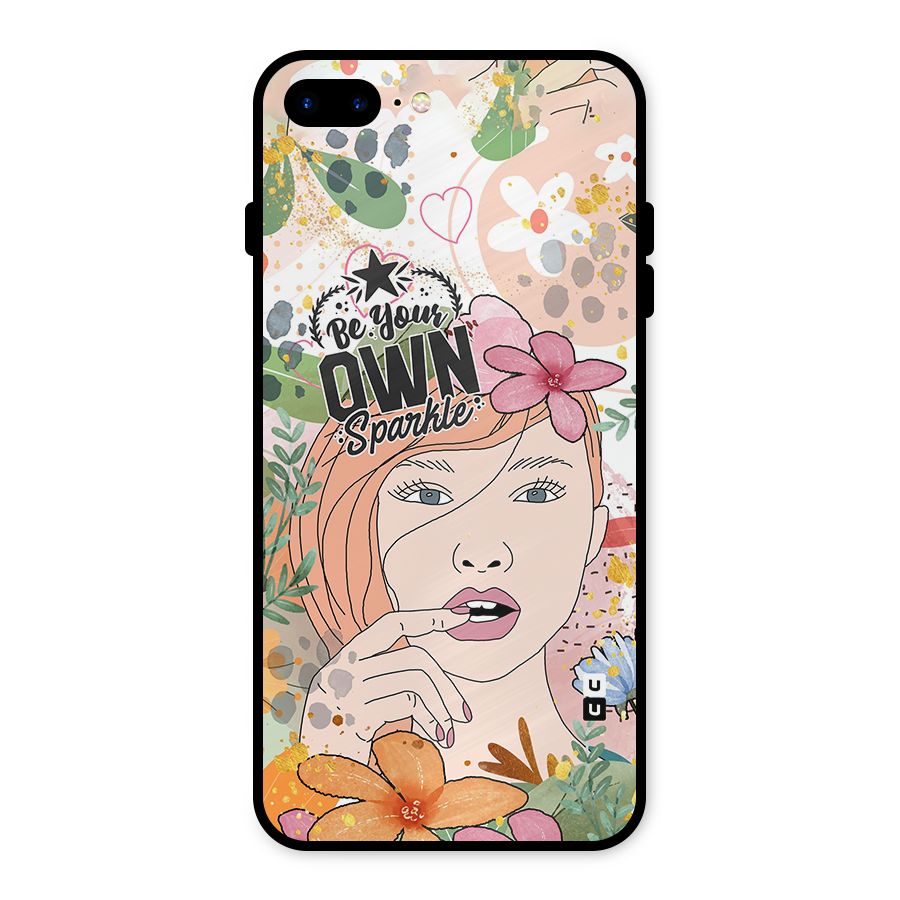 Be Your Own Sparkle Metal Back Case for iPhone 8 Plus
