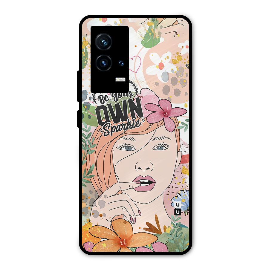 Be Your Own Sparkle Metal Back Case for iQOO 9 5G