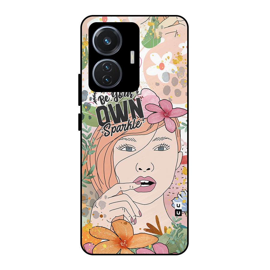 Be Your Own Sparkle Metal Back Case for iQOO Z6 44W