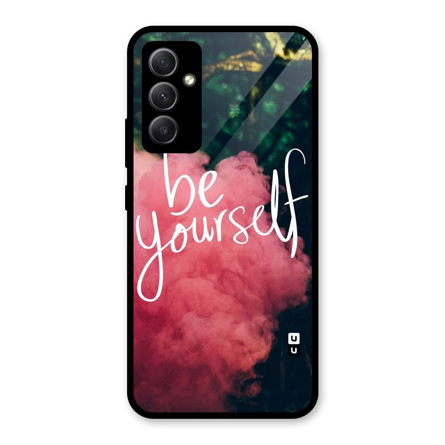 Be Yourself Greens Glass Back Case for Galaxy A34