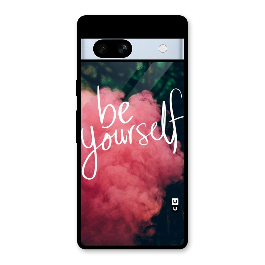 Be Yourself Greens Glass Back Case for Google Pixel 7a