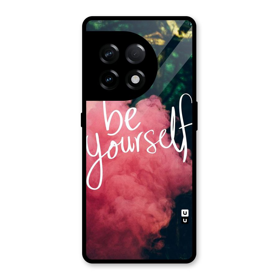 Be Yourself Greens Glass Back Case for OnePlus 11R