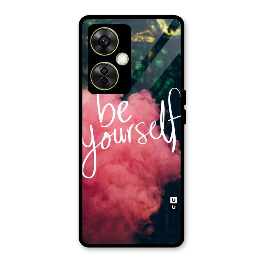 Be Yourself Greens Glass Back Case for OnePlus Nord CE 3 Lite