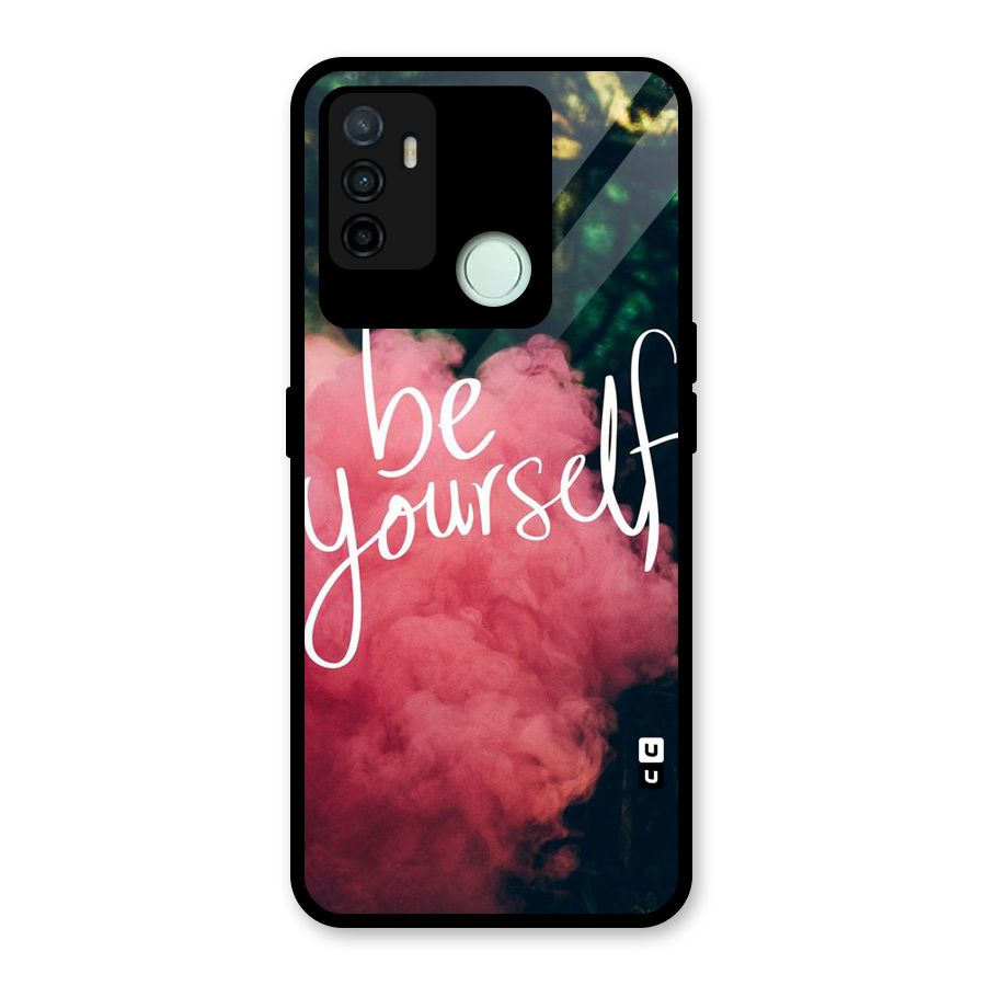 Be Yourself Greens Glass Back Case for Oppo A53