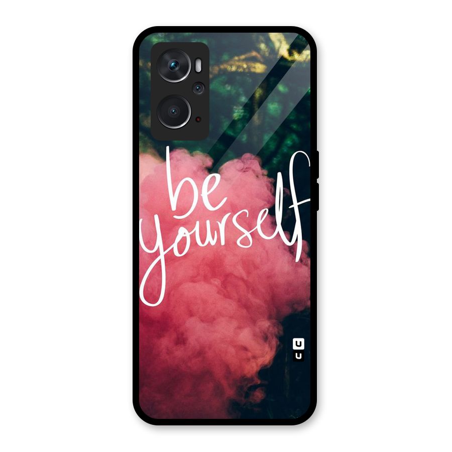 Be Yourself Greens Glass Back Case for Oppo K10 4G