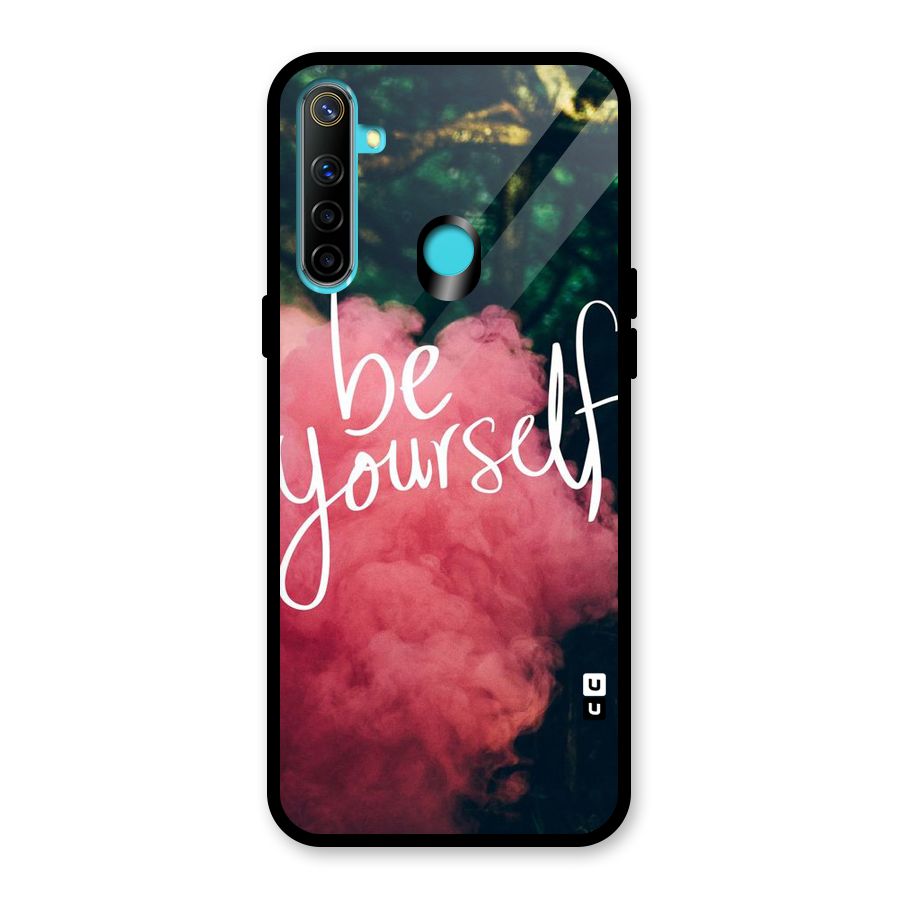 Be Yourself Greens Glass Back Case for Realme 5i