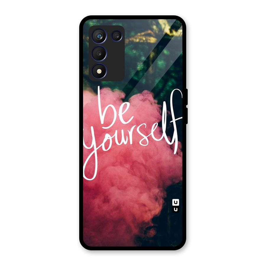 Be Yourself Greens Glass Back Case for Realme 9 5G Speed