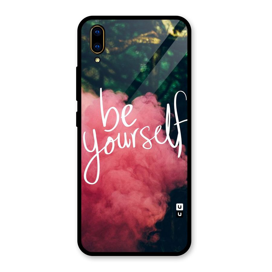 Be Yourself Greens Glass Back Case for Vivo V11 Pro