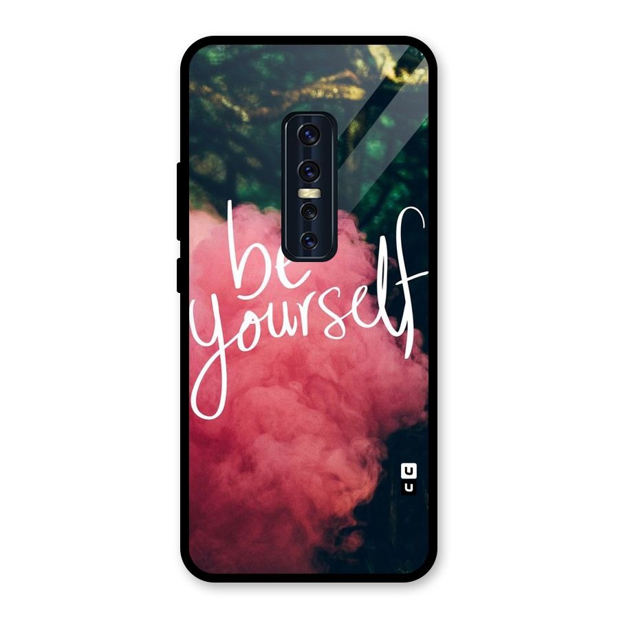 Be Yourself Greens Glass Back Case for Vivo V17 Pro