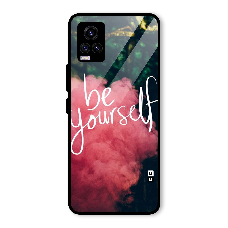 Be Yourself Greens Glass Back Case for Vivo V20 2021