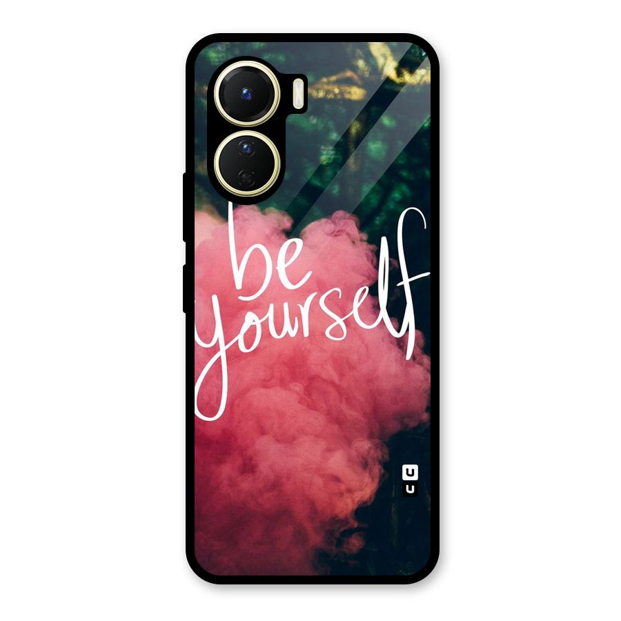 Be Yourself Greens Glass Back Case for Vivo Y16