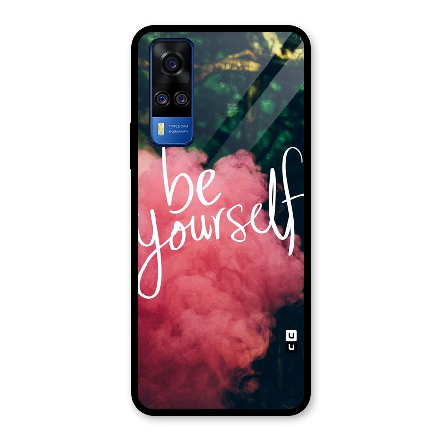 Be Yourself Greens Glass Back Case for Vivo Y31