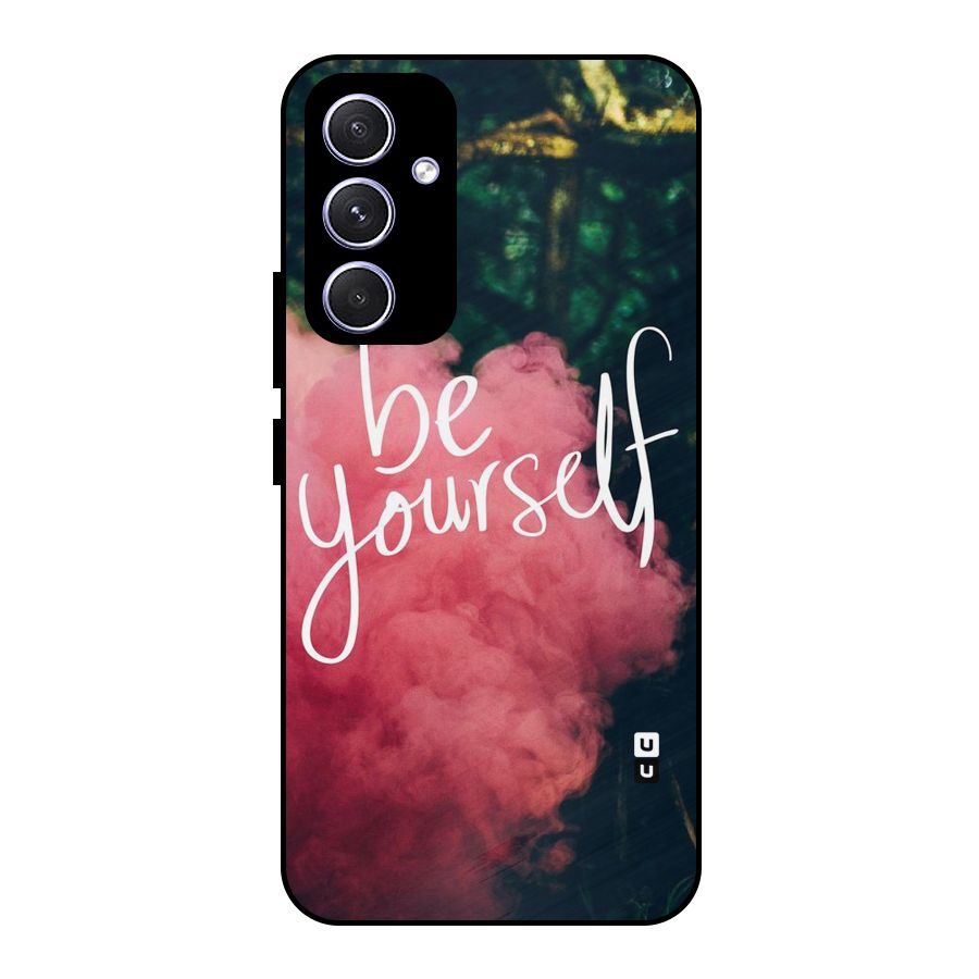 Be Yourself Greens Metal Back Case for Galaxy A54