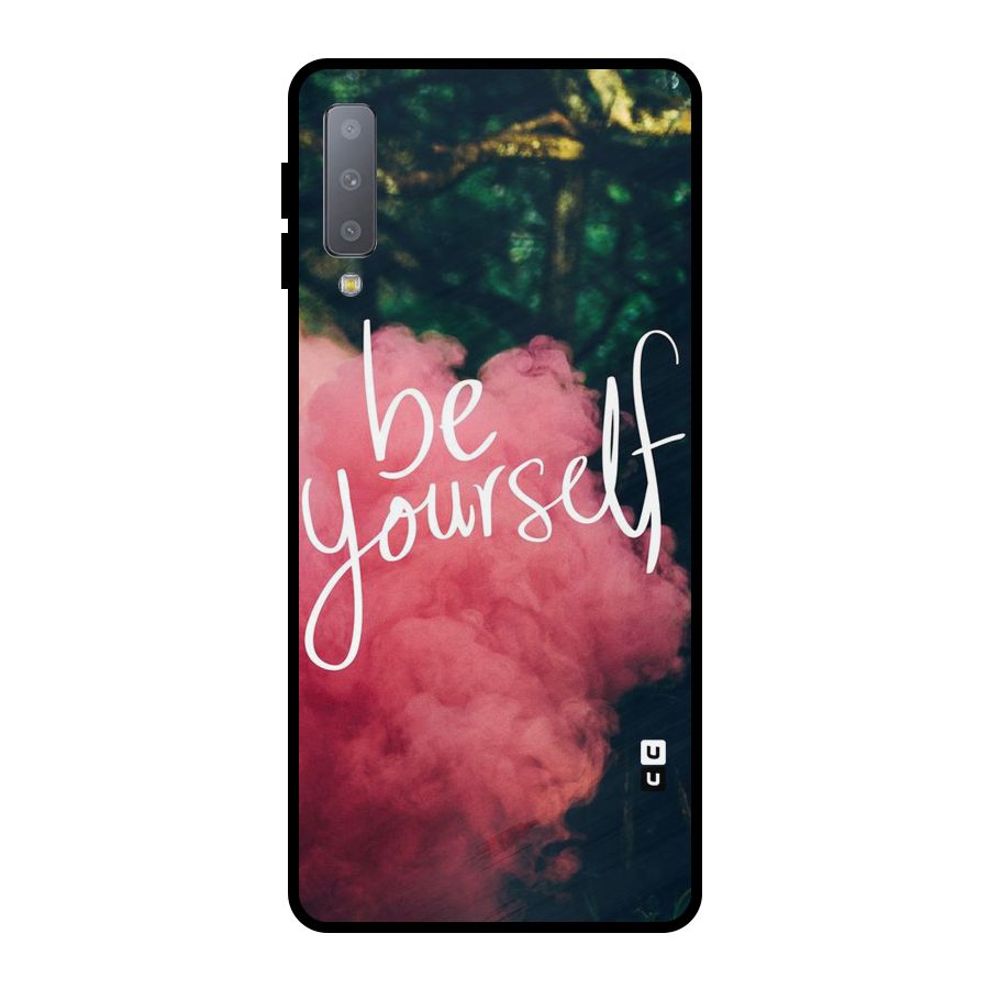 Be Yourself Greens Metal Back Case for Galaxy A7 (2018)