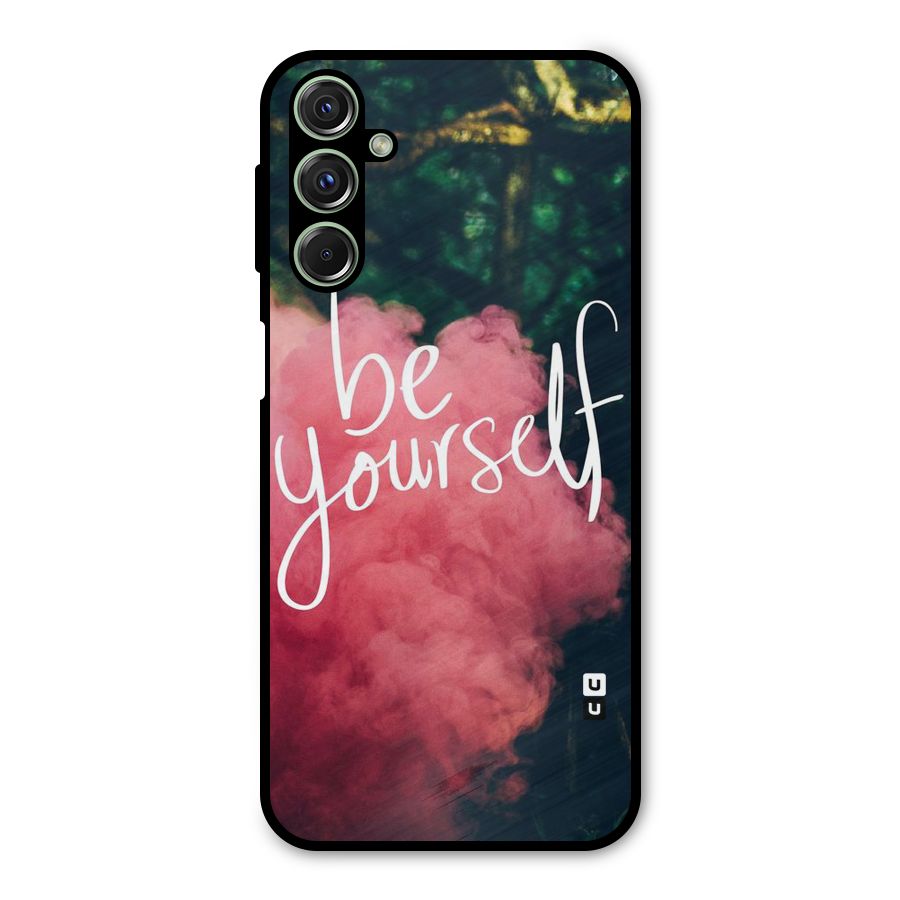 Be Yourself Greens Metal Back Case for Galaxy F34
