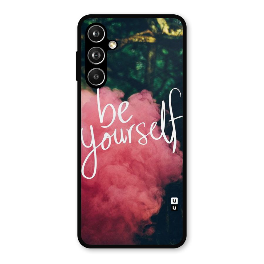 Be Yourself Greens Metal Back Case for Galaxy F54
