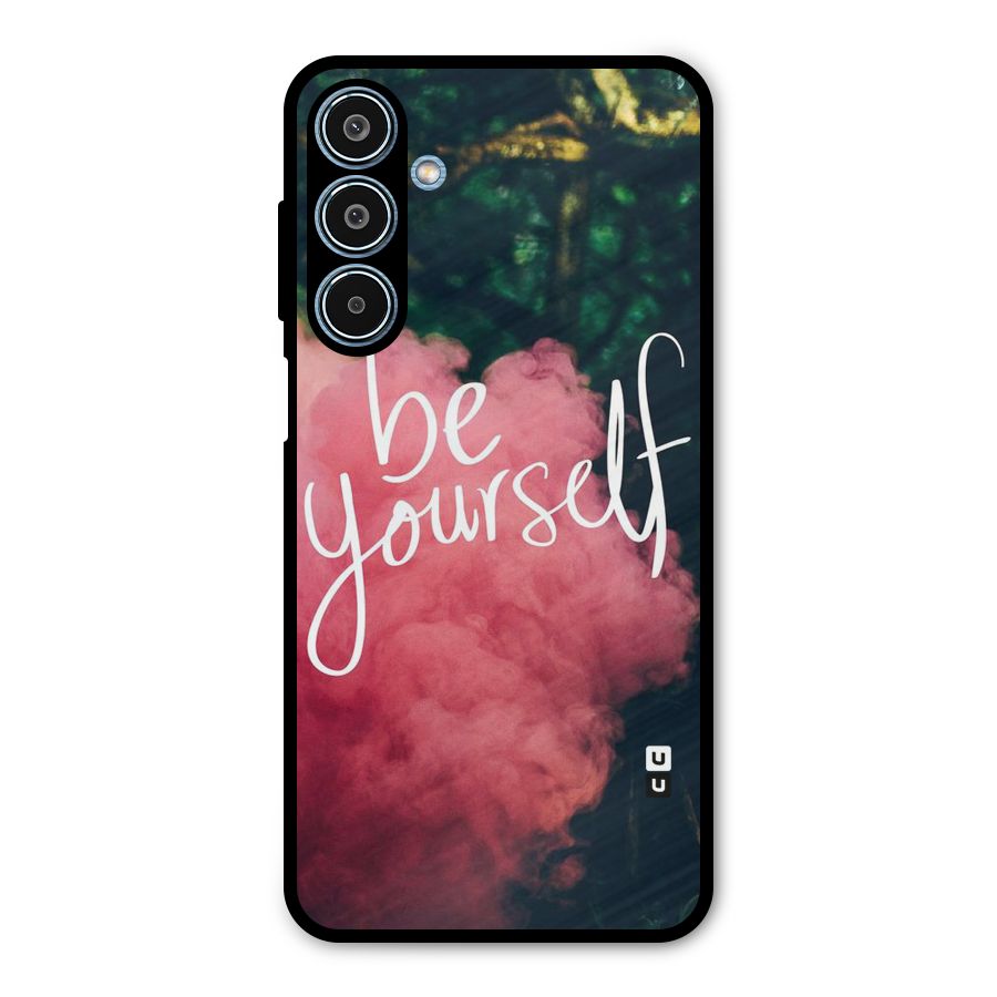 Be Yourself Greens Metal Back Case for Galaxy M35