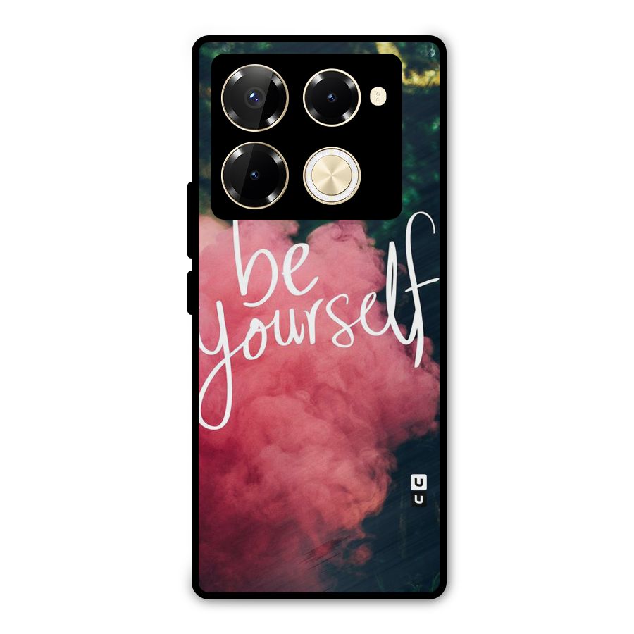 Be Yourself Greens Metal Back Case for Infinix Note 40 Pro Plus