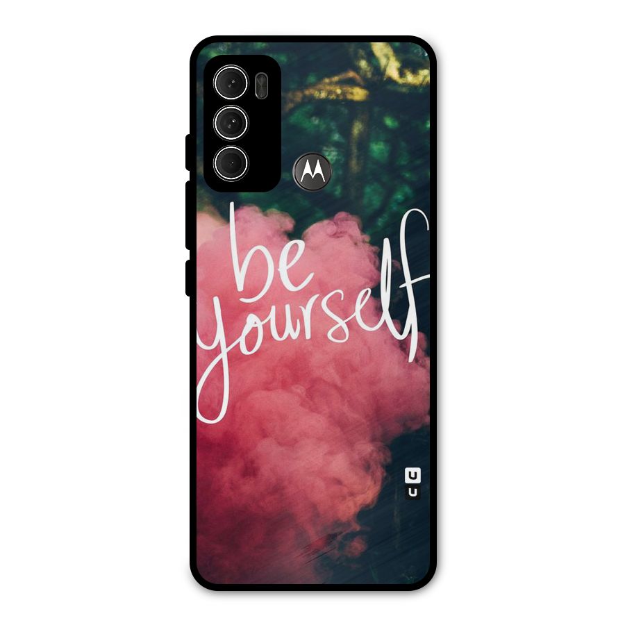 Be Yourself Greens Metal Back Case for Moto G60