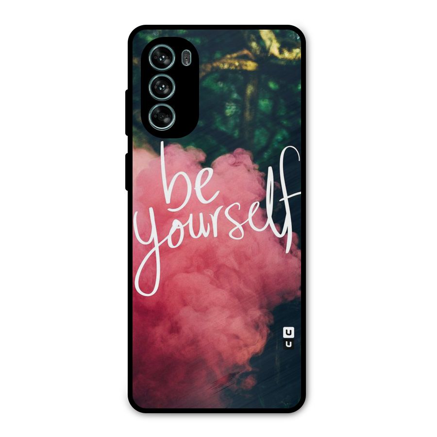 Be Yourself Greens Metal Back Case for Moto G62