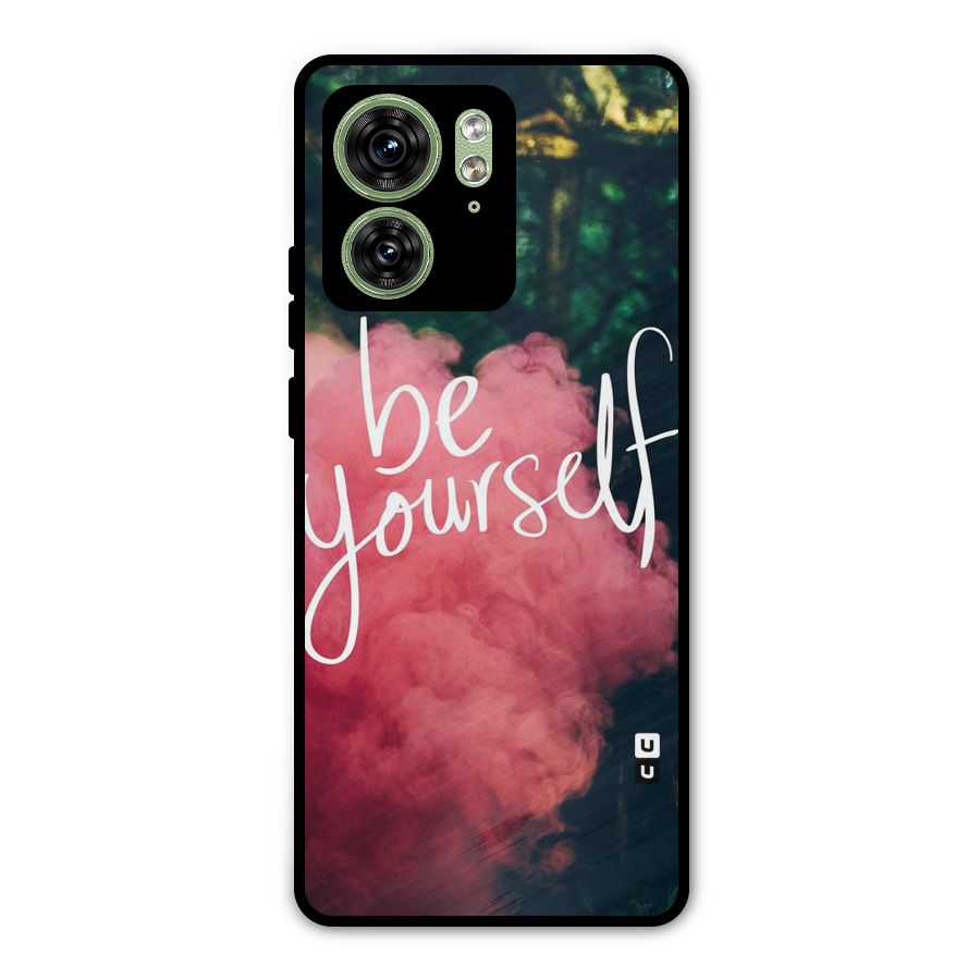 Be Yourself Greens Metal Back Case for Motorola Edge 40 5G