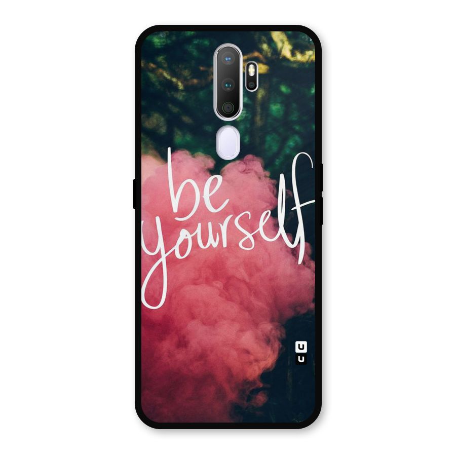 Be Yourself Greens Metal Back Case for Oppo A9 (2020)