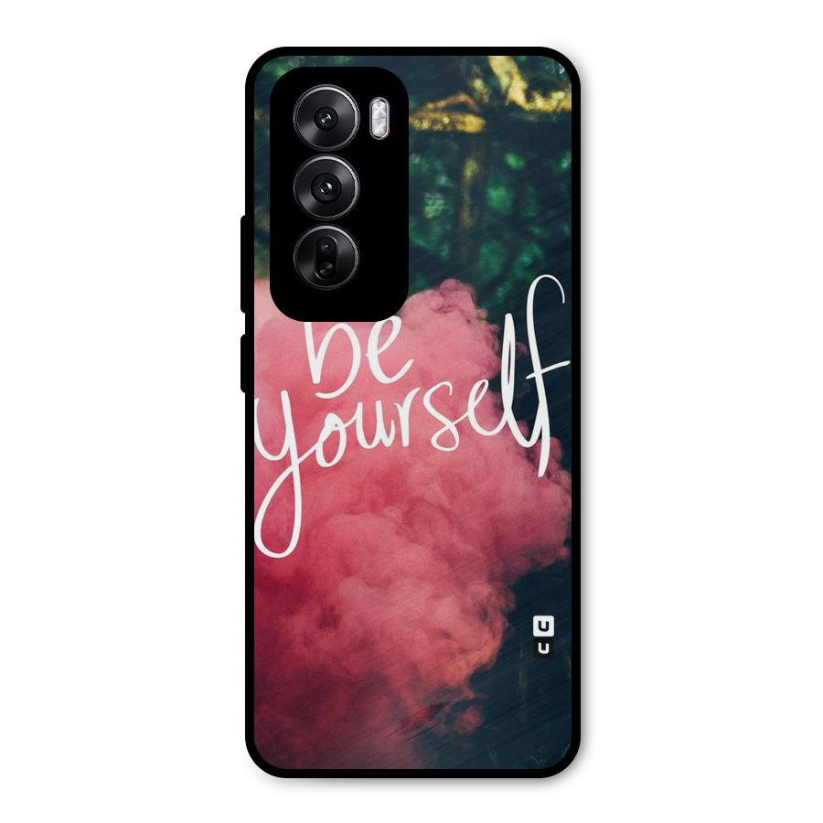Be Yourself Greens Metal Back Case for Oppo Reno12