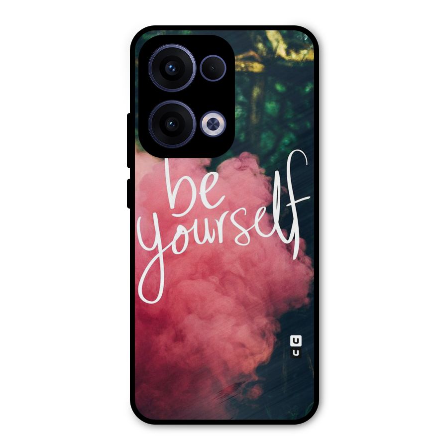 Be Yourself Greens Metal Back Case for Oppo Reno13
