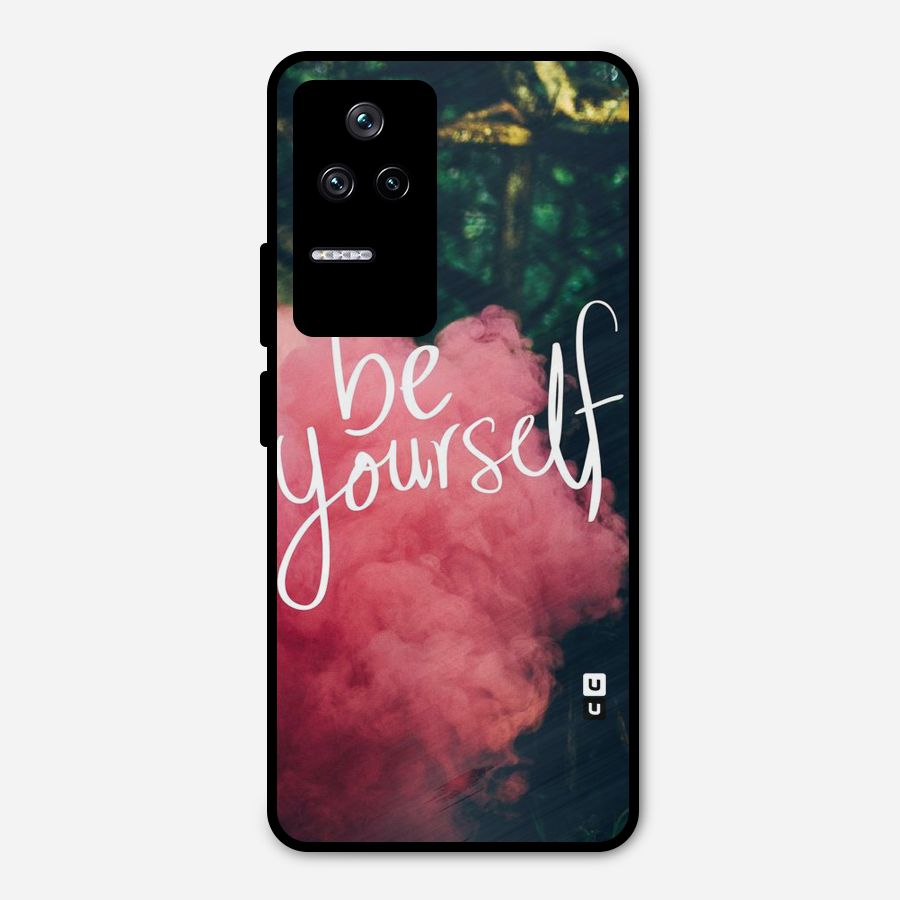 Be Yourself Greens Metal Back Case for Poco F4 5G