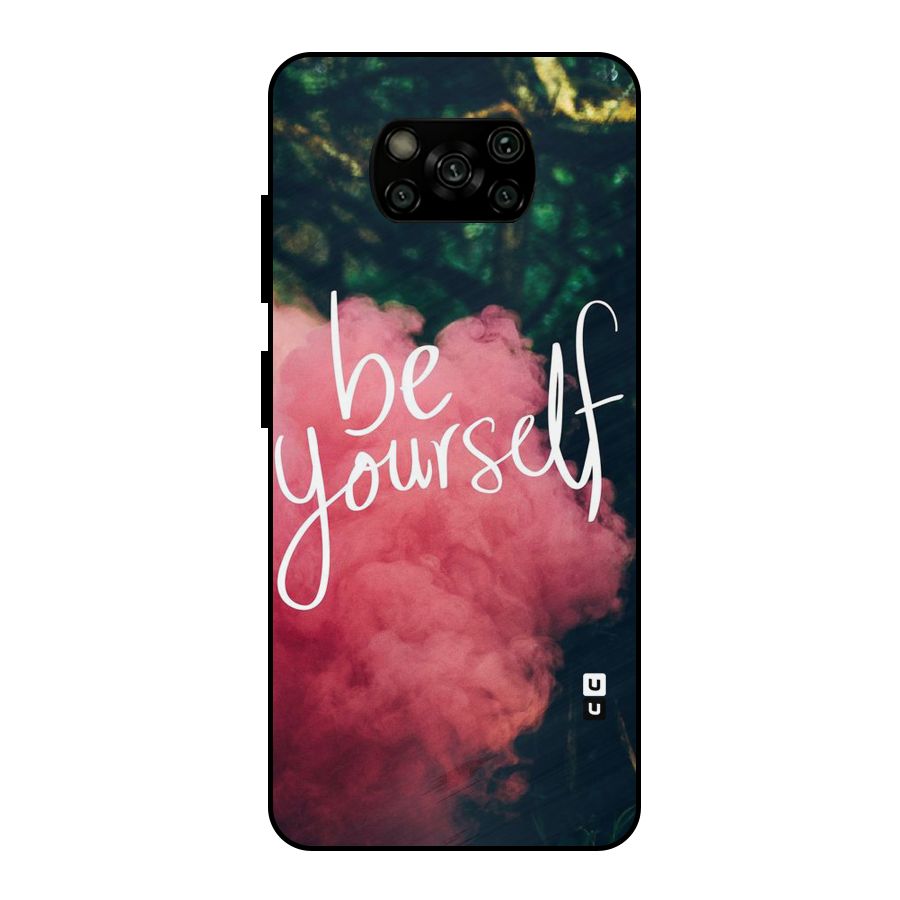 Be Yourself Greens Metal Back Case for Poco X3