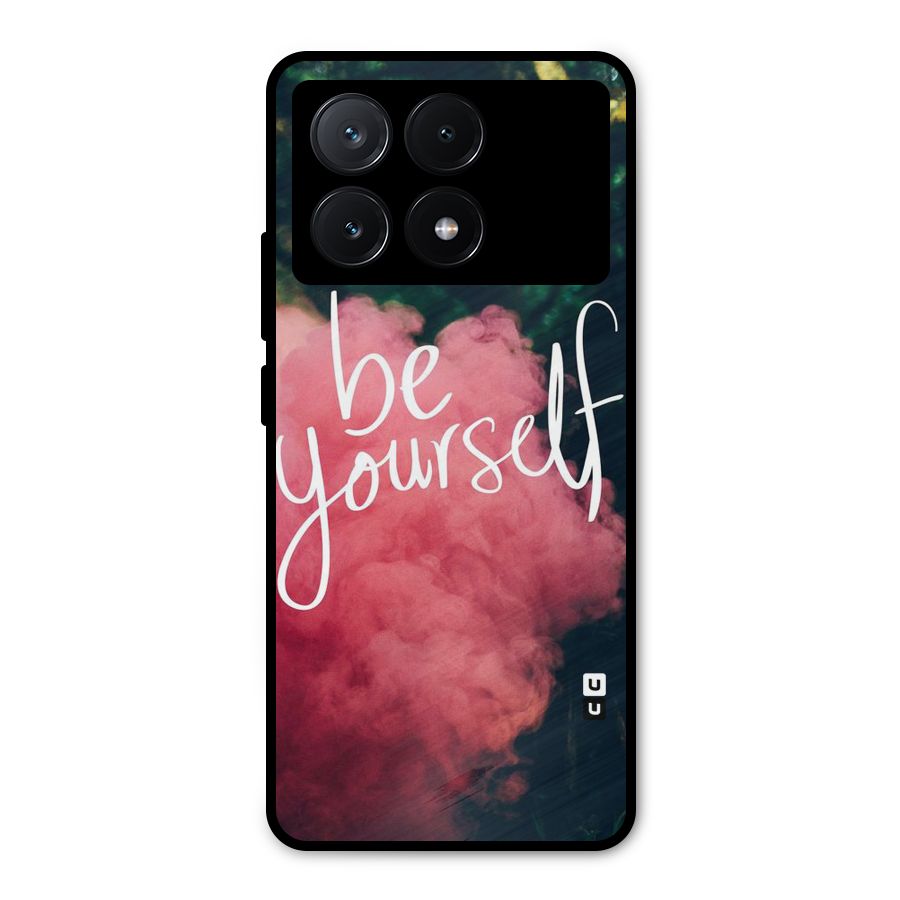 Be Yourself Greens Metal Back Case for Poco X6 Pro