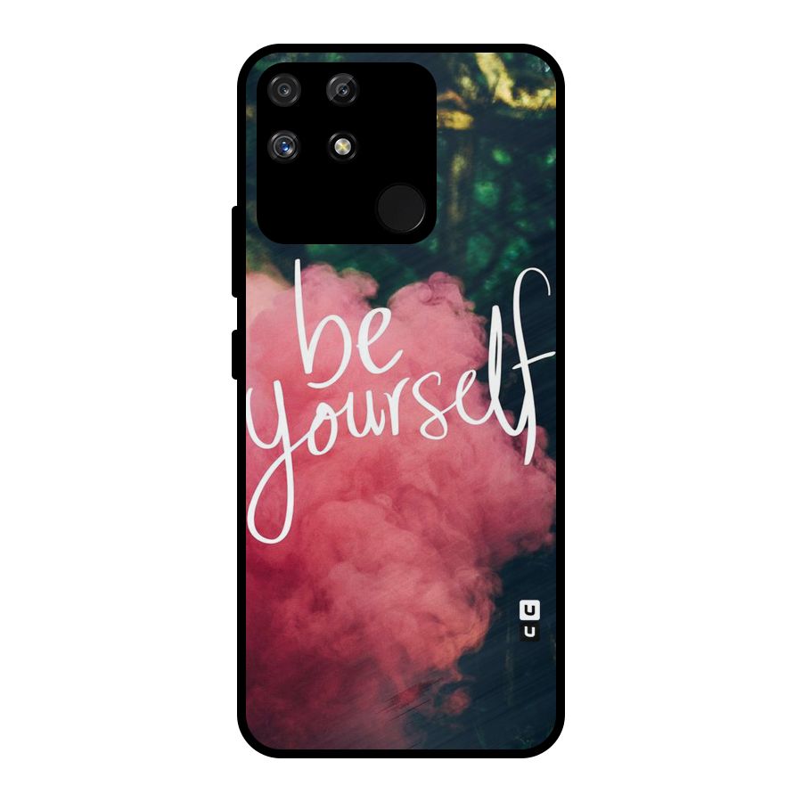 Be Yourself Greens Metal Back Case for Realme Narzo 50A