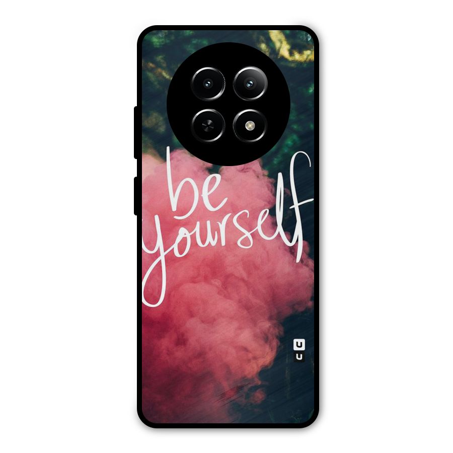 Be Yourself Greens Metal Back Case for Realme Narzo 70x 5G